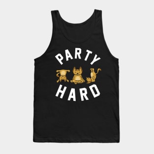 Party Hard Funny Cats Doing Yoga Tank Top